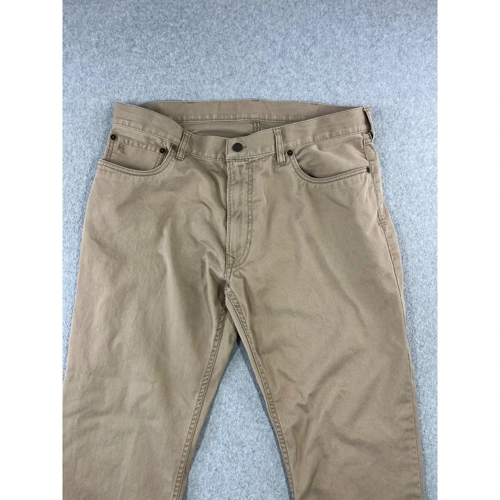 Polo Ralph Lauren Khaki Chino Pants Mens 36x29 Tan Relaxed Fit Straight Leg